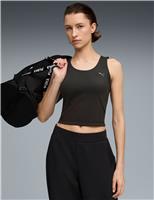 Puma Cloudspun Twist Scoop Neck Vest Top Black