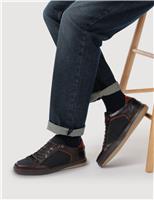 Leather Lace Up Trainers