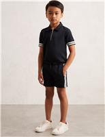 Textured Side Stripe Shorts (3-14 Yrs)