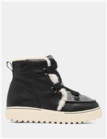 Ona Ave Leather Faux Fur Lined Winter Boots