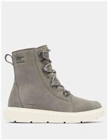 Sorel Explorer Suede Flatform Ankle Boots Grey
