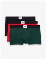 3 Pack Cotton Rich Logo Trunks