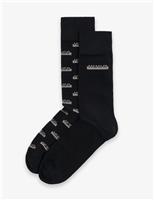 2 Pack Cotton Rich Logo Socks