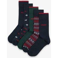Hugo 5 Pack Christmas Cotton Blend Socks Multi
