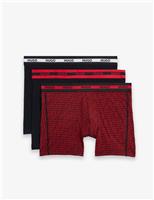 Hugo 3 Pack Cotton Rich Logo Boxer Briefs Multi