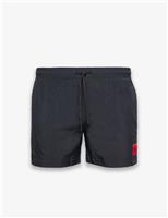 Pocketed Quick Dry Logo Label Swim Shorts
