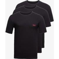 Hugo 3pk Pure Cotton Jersey Logo T-Shirt Black