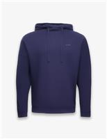Hugo Cotton Rich Waffle Hoodie Navy