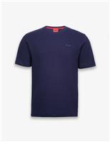 Hugo Cotton Rich Waffle T-Shirt Navy