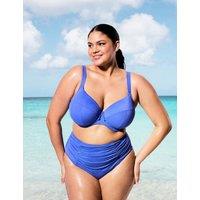 Elomi Plain Sailing High Waisted Smoothing Bikini Bottoms Blue
