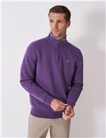 Cotton Rich Half Zip Sweatshirt