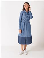 Pure Cotton Midi Shirt Dress
