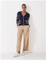 Striped V-Neck Cardigan