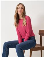 Cotton Blend Textured Jumper