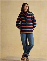 Pure Cotton Striped Funnel Neck Sweatshirt