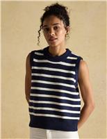 Striped Crew Neck Knitted Vest