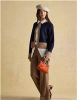 Crew Neck Button Front Cardigan