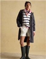 Waterproof Floral Hooded Longline Raincoat