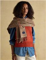 Checked Tassel Scarf