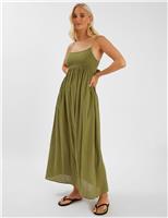 Tie Back Strappy Maxi Dress