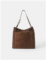 Suede Large Pocket Shoulder Bag