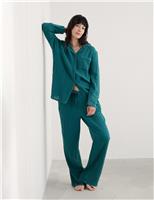 Pure Cotton Crinkle Pyjama Set