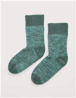 Wool Rich Fluffy Patterned House Socks