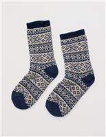 Patterned Fluffy Ankle High Socks