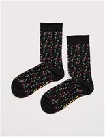 Ditsy Floral Ankle High Socks