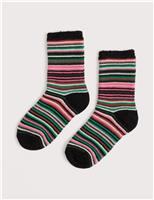 Striped Ankle High Socks