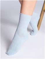 2pk Cotton Rich Heart Ankle High Socks