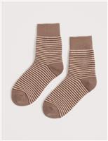 Striped Ankle High Socks