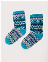 Cosy Patterned Ankle High Socks