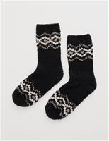 Patterned Fluffy Ankle High Socks