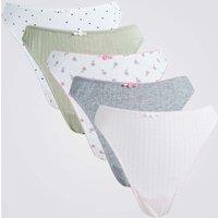 Boux Avenue 5pk Rosie Thongs Multi