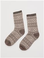 Fair Isle Ankle High Socks