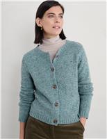 Merino Wool Rich Crew Neck Cardigan