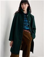 Wool Blend Collared Single Breasted Coat