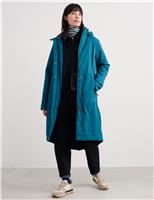 Waterproof Hooded Relaxed Longline Raincoat