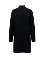 Textured High Neck Knee Length Jumper Dress