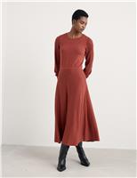 Pure Cotton Midi Jumper Dress