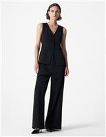 Sleeveless Tailored Wide Leg Jumpsuit