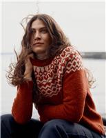 Merino Wool Rich Fair Isle Crew Neck Jumper