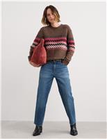 Merino Wool Rich Fair Isle Crew Neck Jumper