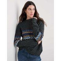 Wool Rich Fair Isle Stich Detail Jumper