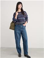 Merino Wool Rich Striped Oversized Jumper