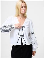 Floral Tie Front Shirt