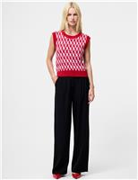 Cotton Rich Patterned Knitted Vest