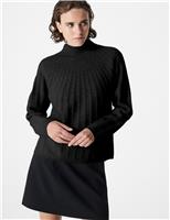 Ribbed High Neck Jumper