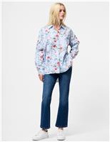 Pure Cotton Floral Collared Shirt